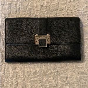 BNWT- Rebecca Minkoff Black pebbled leather clutch